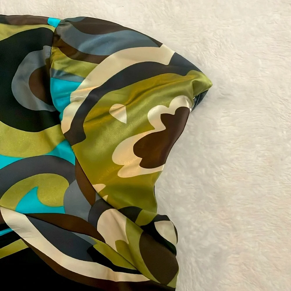 Cato  Colorful Satin Blouse Size L - Picture 5 of 7